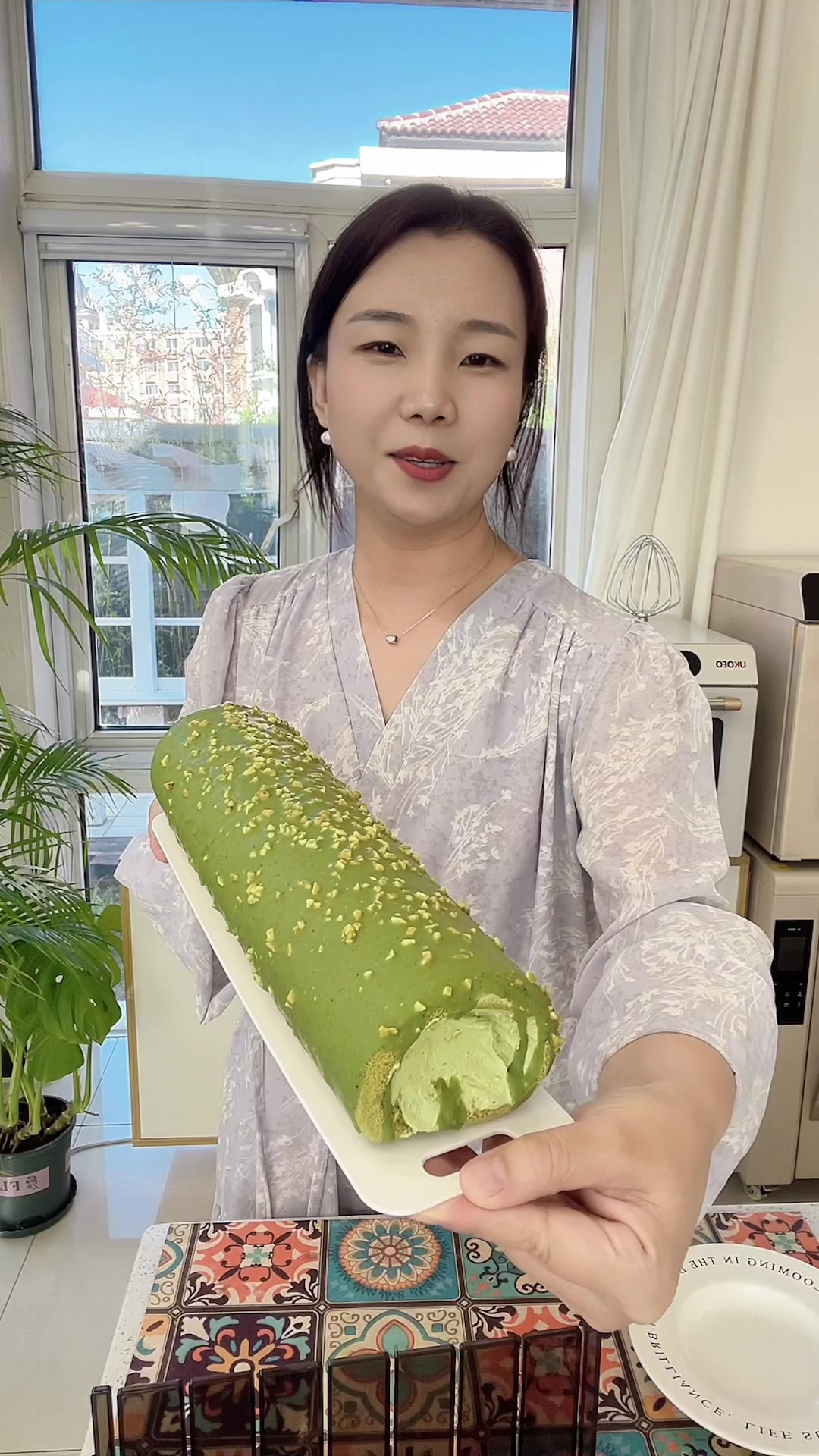 超适合会客的抹茶梦龙蛋糕卷