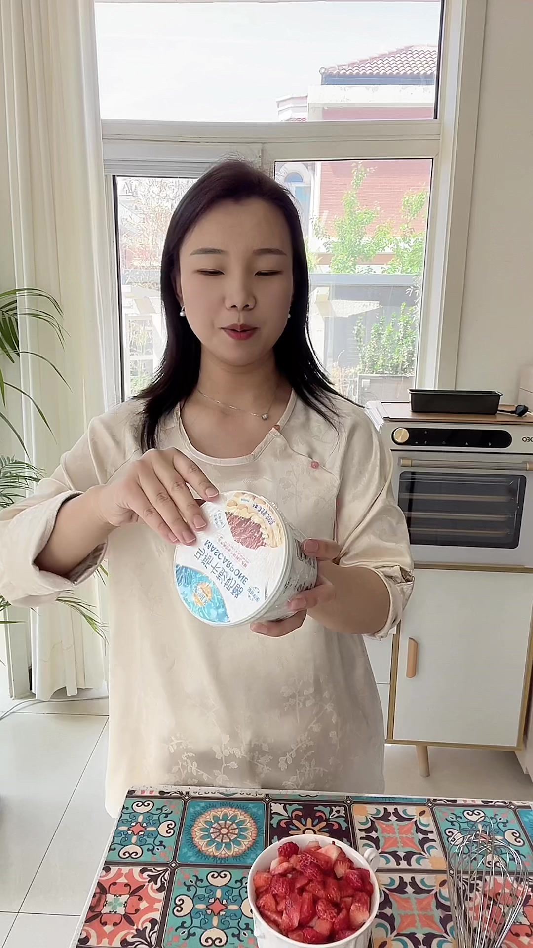 自己在家做莓果提拉米苏蛋糕，超治愈