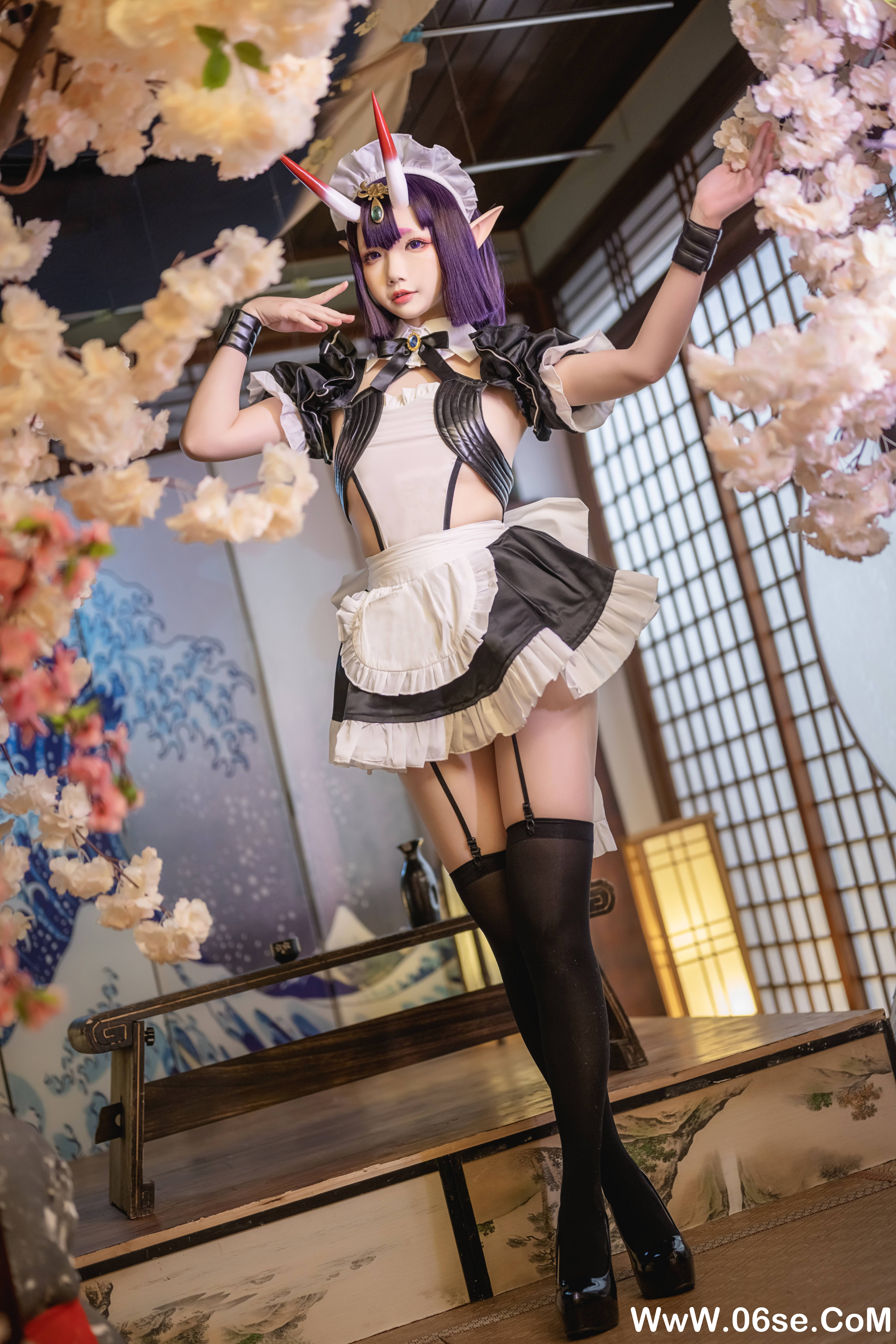 图片[14]-Cos小姐姐雪琪 NO.148 — 酒吞童子女仆[62P+13V1.44G]-六色网