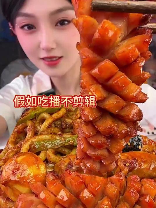 假如吃播不剪辑，新疆爆辣炒米粉