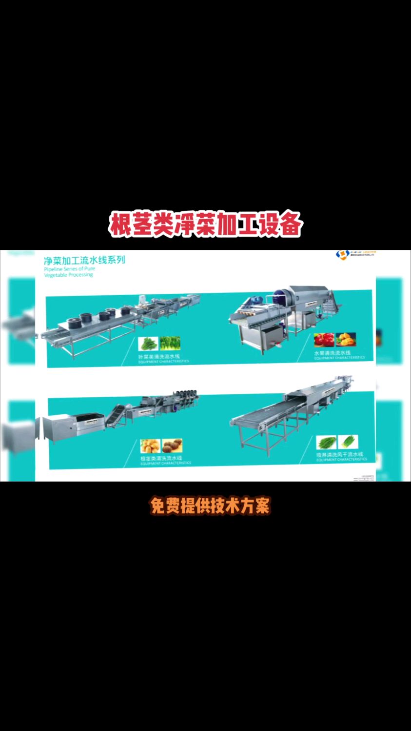 食堂根茎类净菜加工设备适用于哪些物料以及蔬菜清洗漂烫流水线工艺流程是怎么操作的