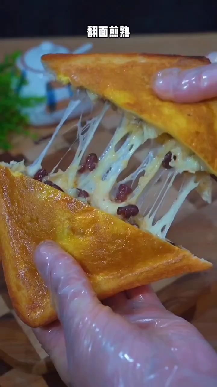 香蕉蜜豆芝士三明治美味早餐做起来