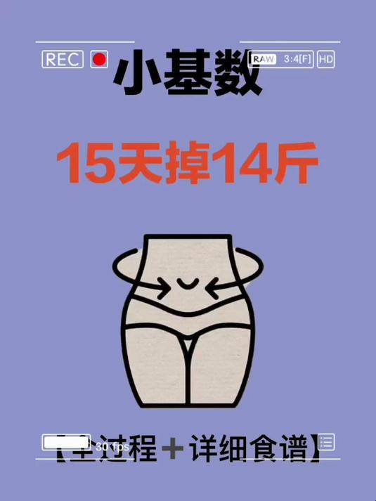小基数15天掉14斤 全过程十详细食谱