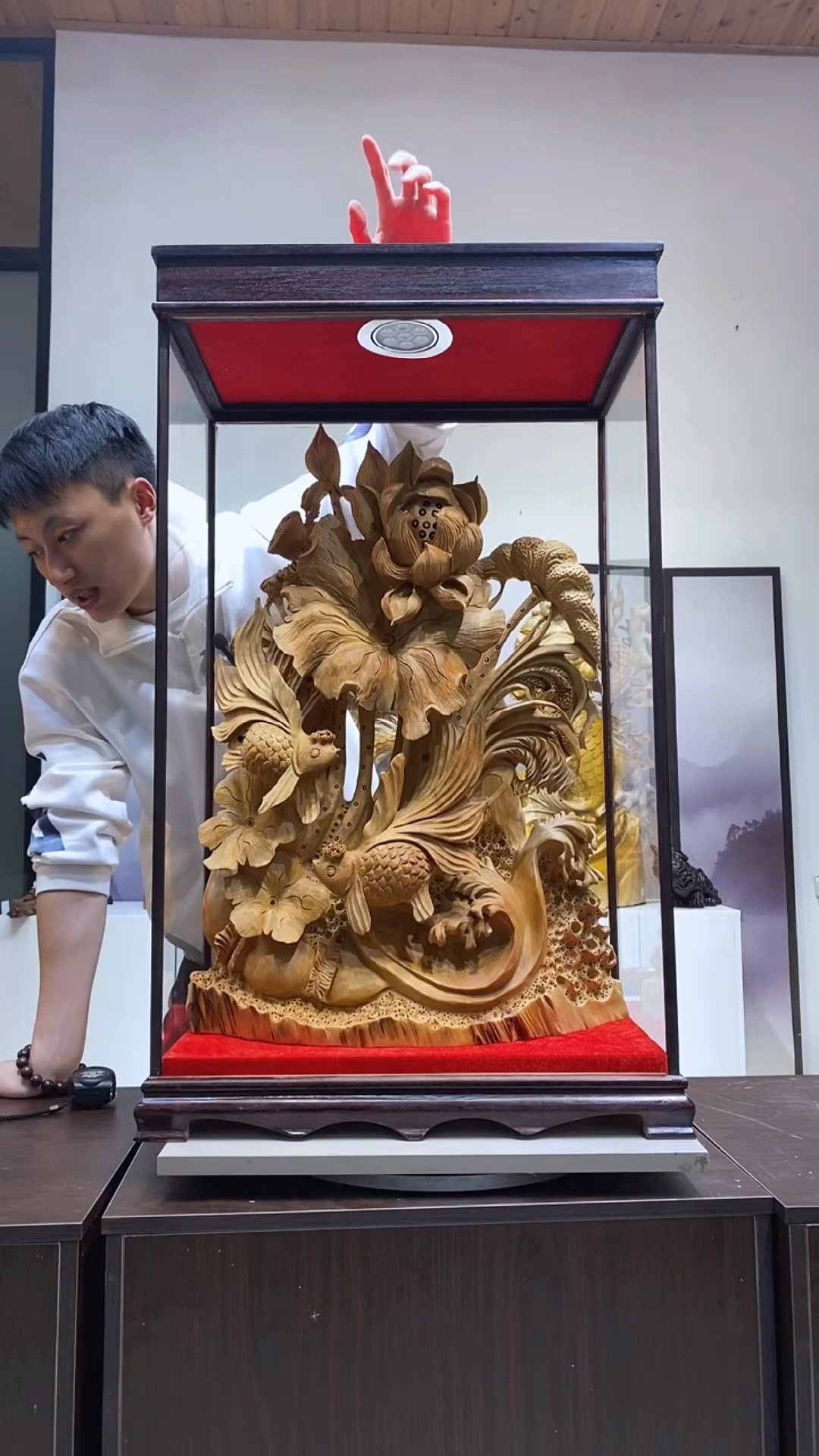 木雕年年有余生肖鱼工艺品家居摆件