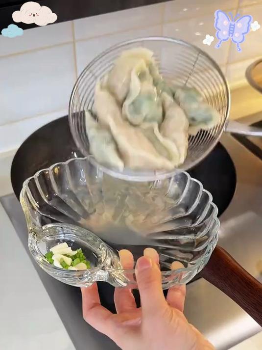 饺子醋碟一体!玻璃分格盘,美味呈现更优雅