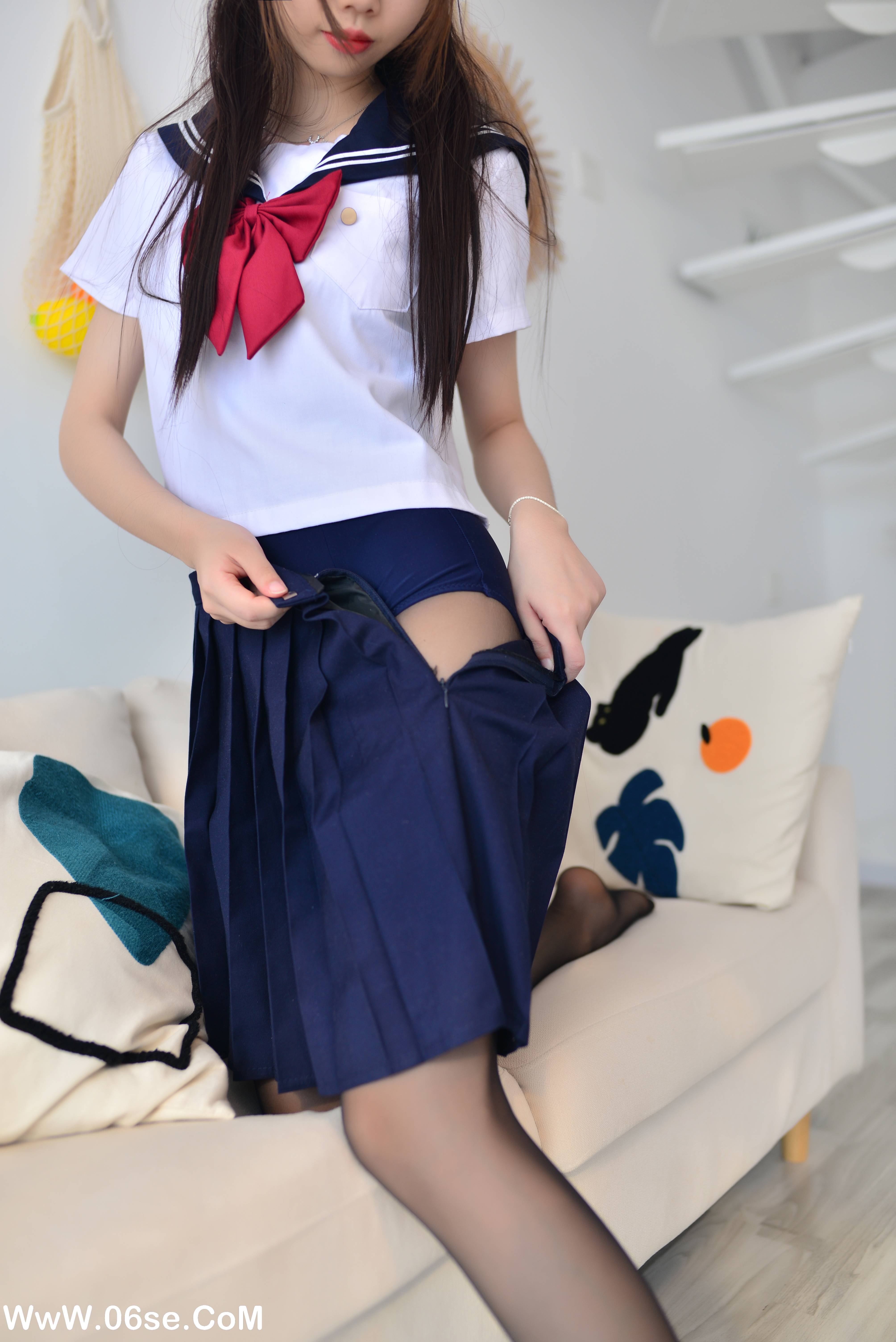 图片[24]-Cos小姐姐雪琪 NO.041 – 黑丝JK死库水 [46P392M]-六色网