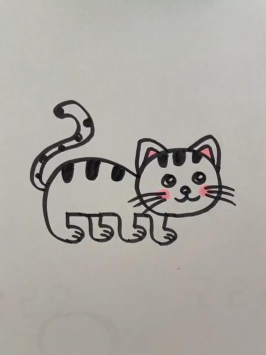 简笔画小猫 一学就会