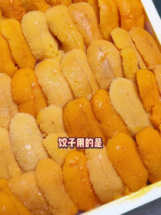 第一次见把海胆包进饺子里~