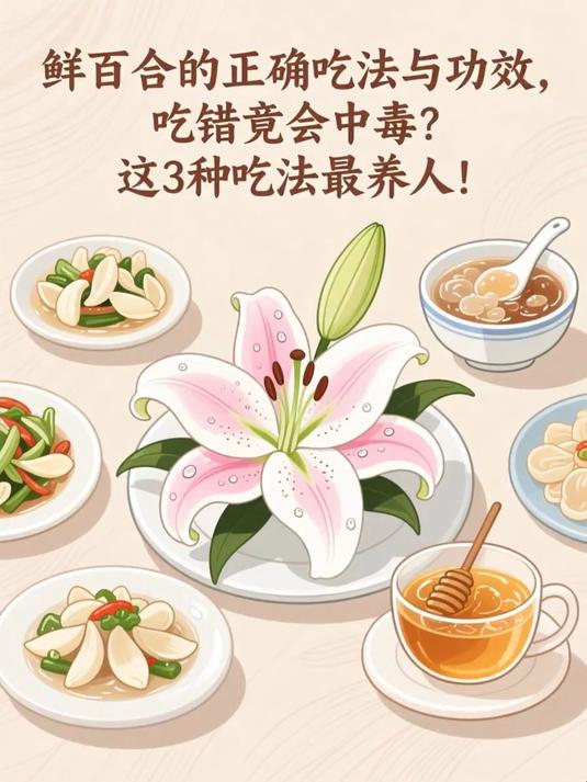 鲜百合的正确吃法与功效,吃错竟会中毒?这3种吃法最养人!#春分养生攻略#