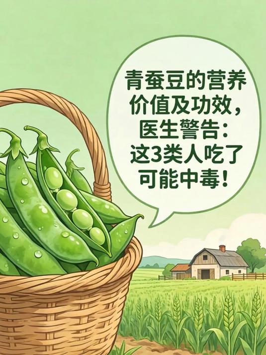 青蚕豆的营养价值及功效,医生警告:这3类人吃了可能中毒!