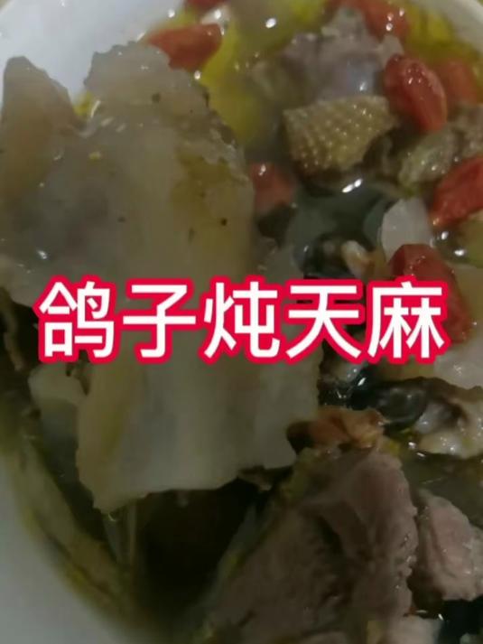 天麻鸽子养生汤,补脑、滋肾、固精等功效。健康吃出来