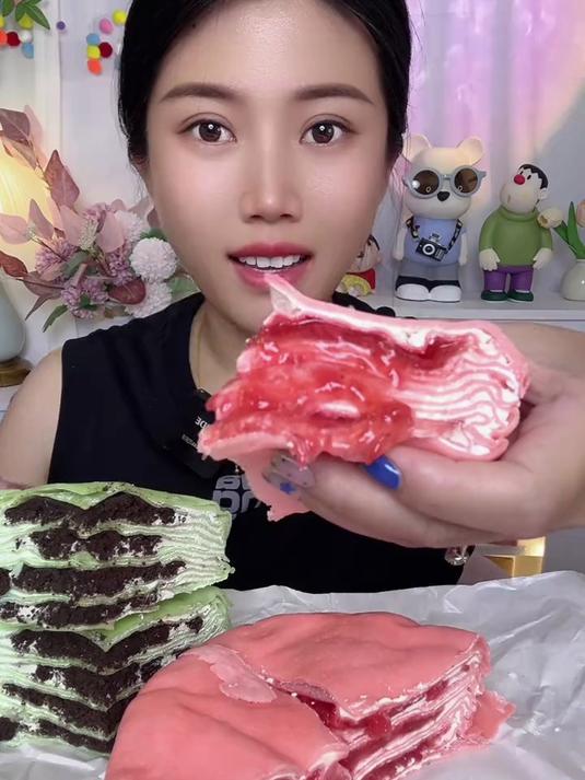 千层蛋糕层层绵密果馅足一口超治愈
