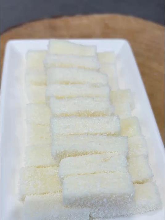 邪修制作椰蓉牛奶小方,简单到有手就行