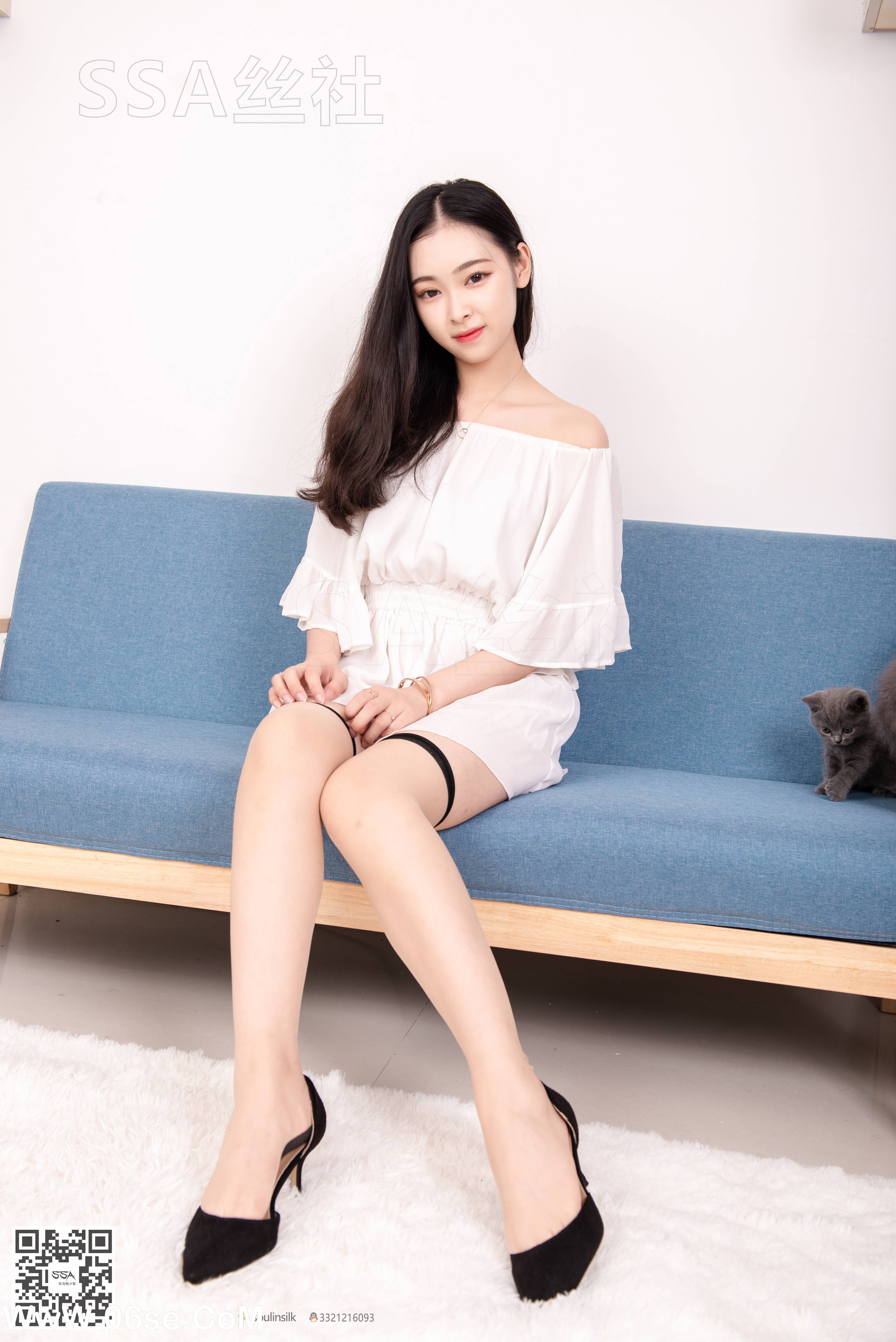 图片[3]-[SSA丝社] NO.143 文娟 白色连体裤穿搭示范[157P1.66G]-六色网
