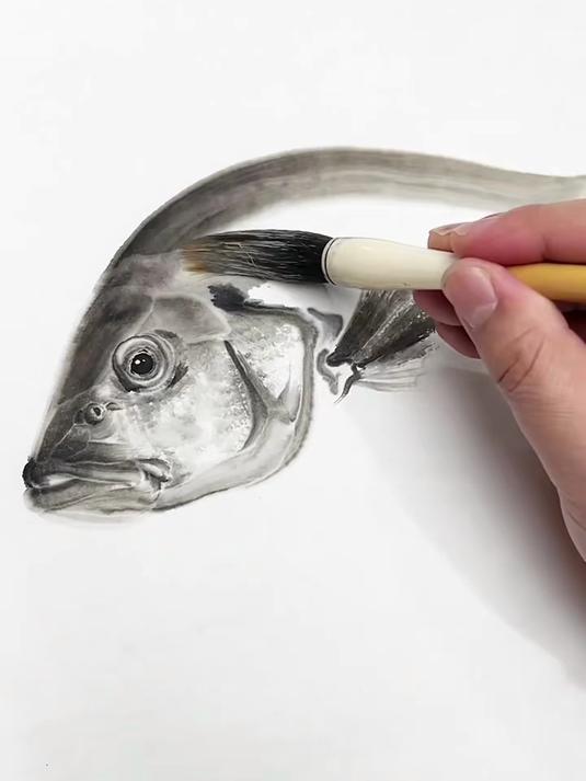 国画教程：如何画鱼