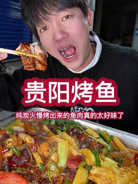 连猫咪都愿意守着吃的贵阳炭火烤鱼，味道真是棒极了