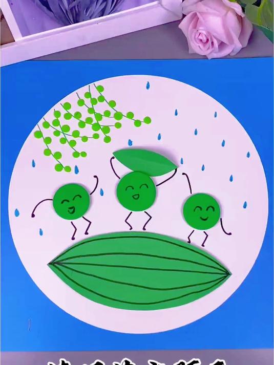 清明节主题画,清明节快到了,用黏土一起做可爱的小青团吧!#亲子手工 #清明节 #幼儿手工 