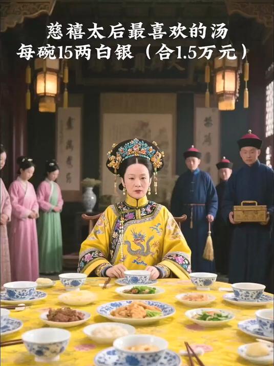 慈禧太后最喜欢喝的汤,每碗15两白银,折合1.5万元