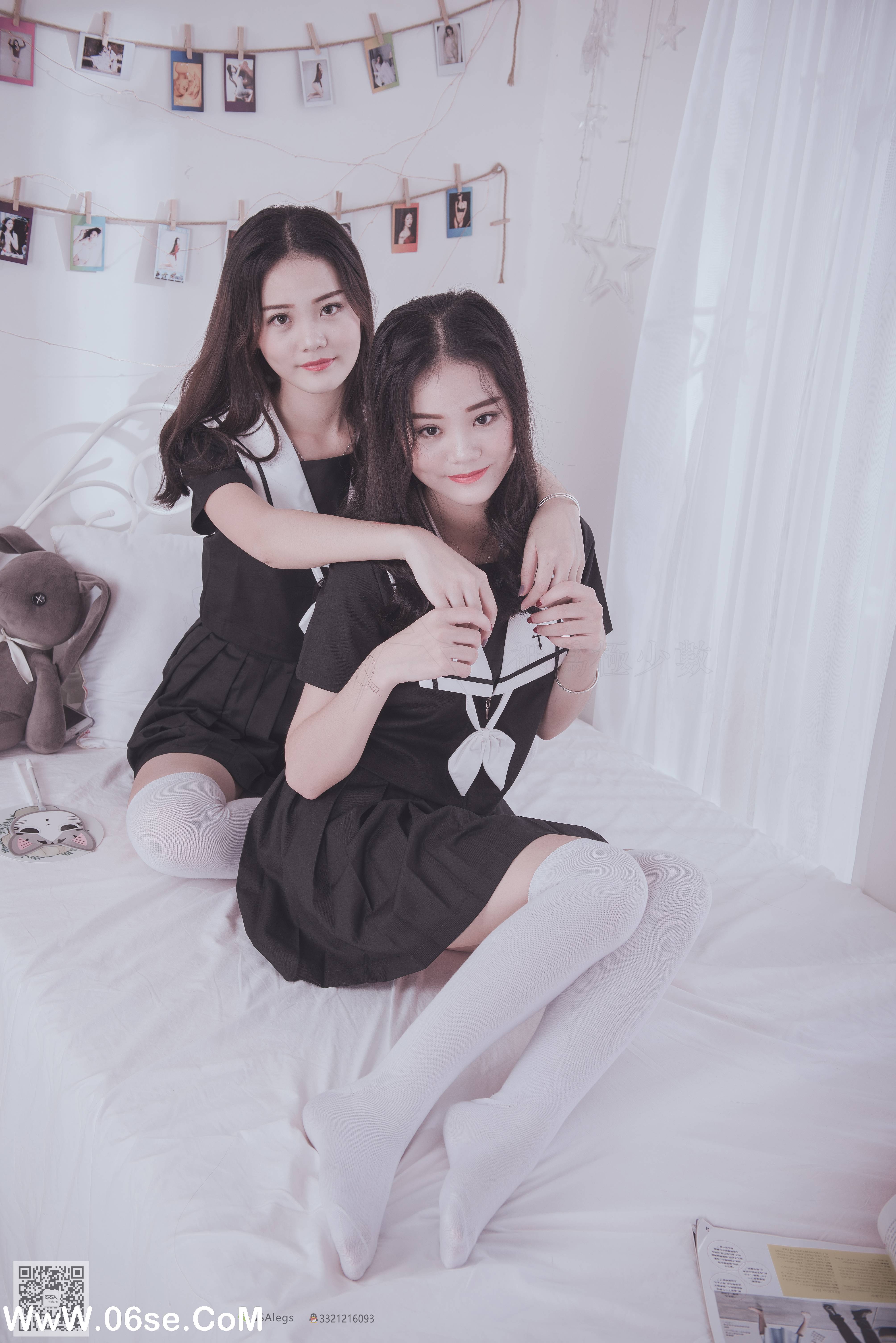 图片[43]-[SSA丝社] NO.028 青青姐妹 姐妹花的JK情[85P928M]-六色网