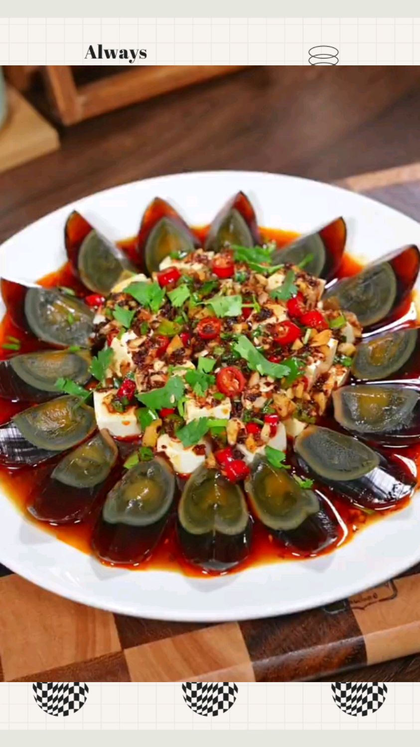 爽口开胃的拌皮蛋豆腐