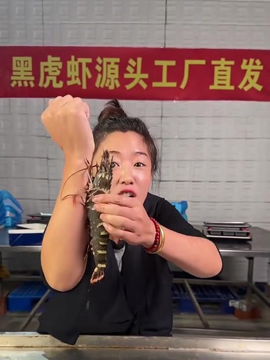 肉满无水分！超大黑虎虾超实在