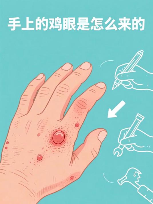手上的鸡眼是怎么来的 #健康扬帆季#