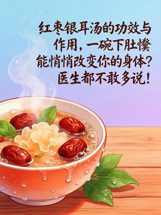 红枣银耳汤的功效与作用，一碗下肚竟能悄悄改变你的身体？医生都不敢多说！