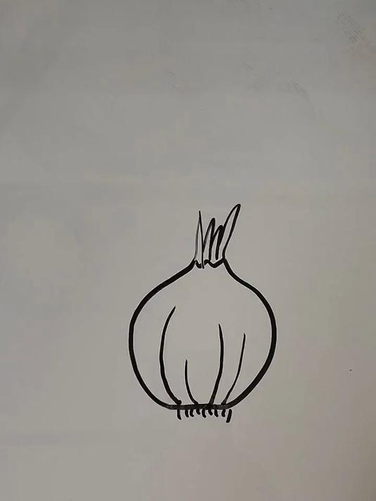 作品很好以后别画了,简笔画教程——用W画洋葱