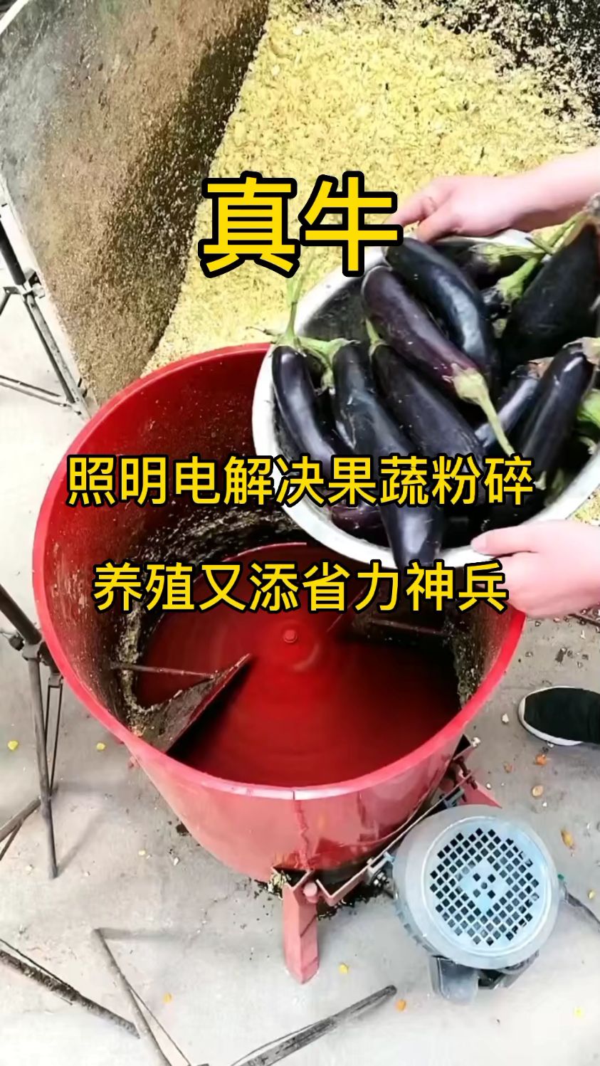 养殖省力神兵瓜果蔬菜粉碎机,果蔬轻松粉碎,有他谁还用刀剁猪食