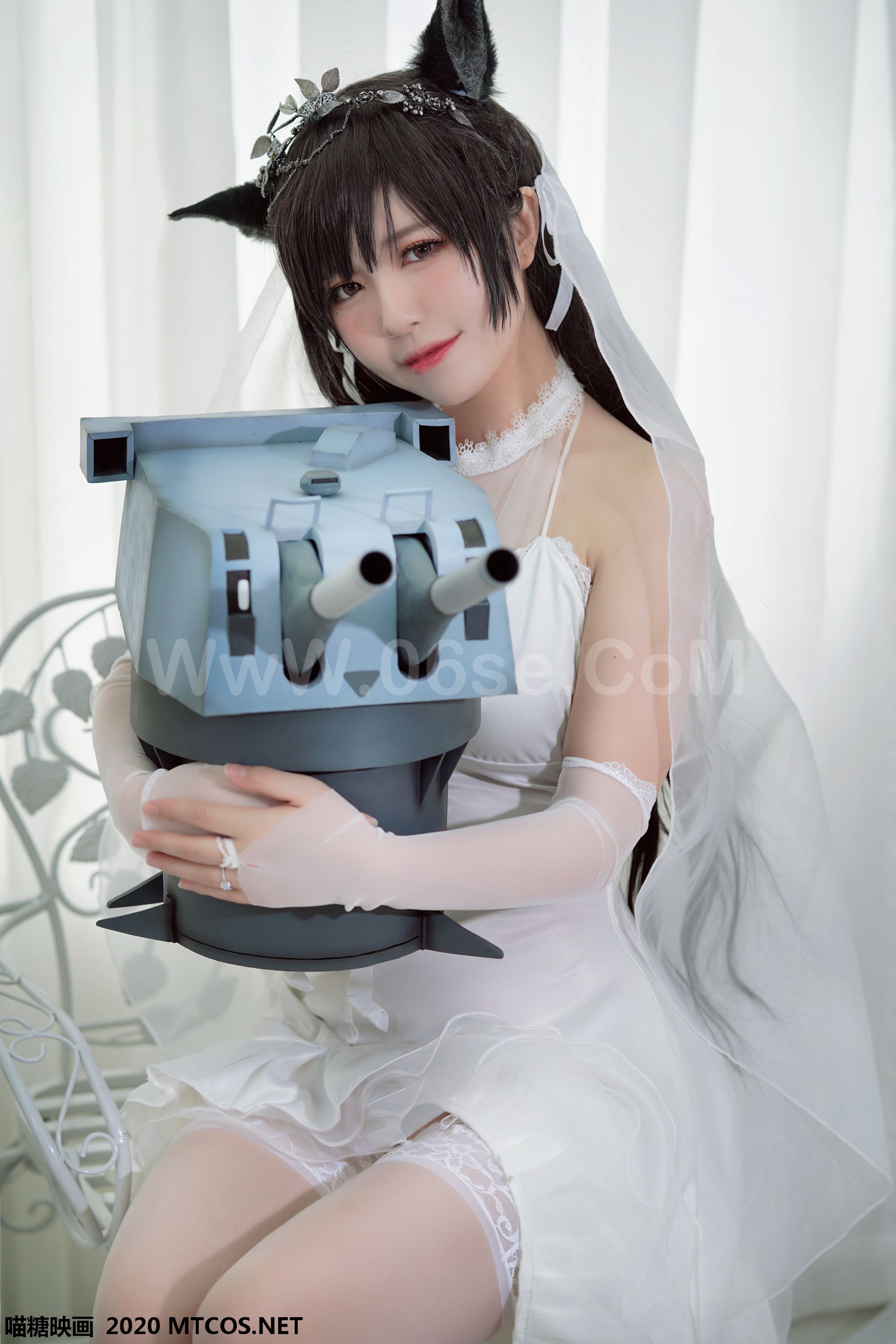 图片[25]-[MTCos] 喵糖映画 Vol.115 半半子 婚纱爱宕-六色网