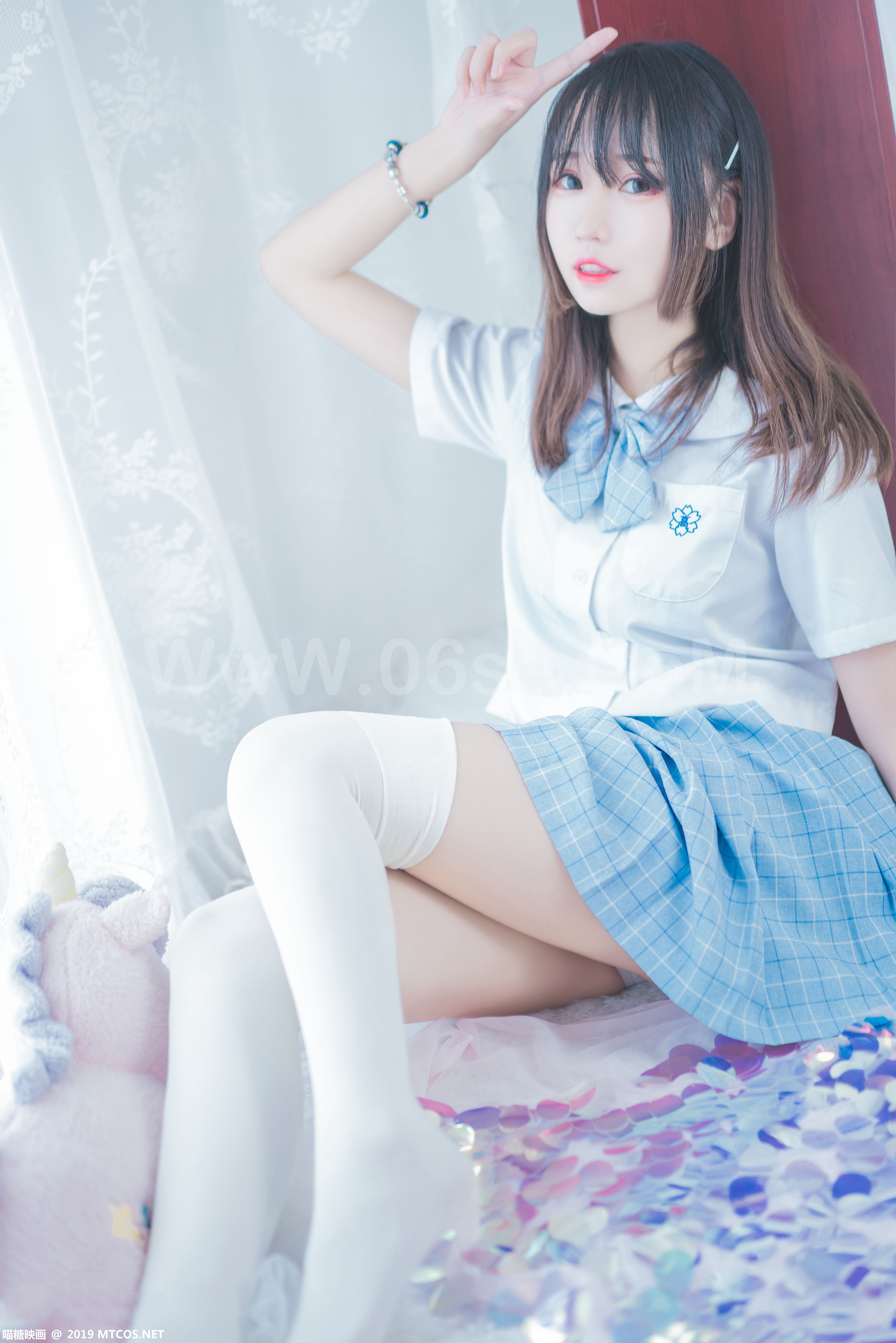 图片[44]-[MTCos] 喵糖映画 Vol.019 蓝白梦幻少女-六色网