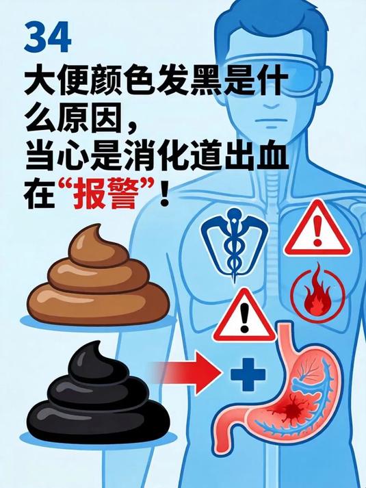 大便颜色发黑是什么原因，当心是消化道出血在“报警”！