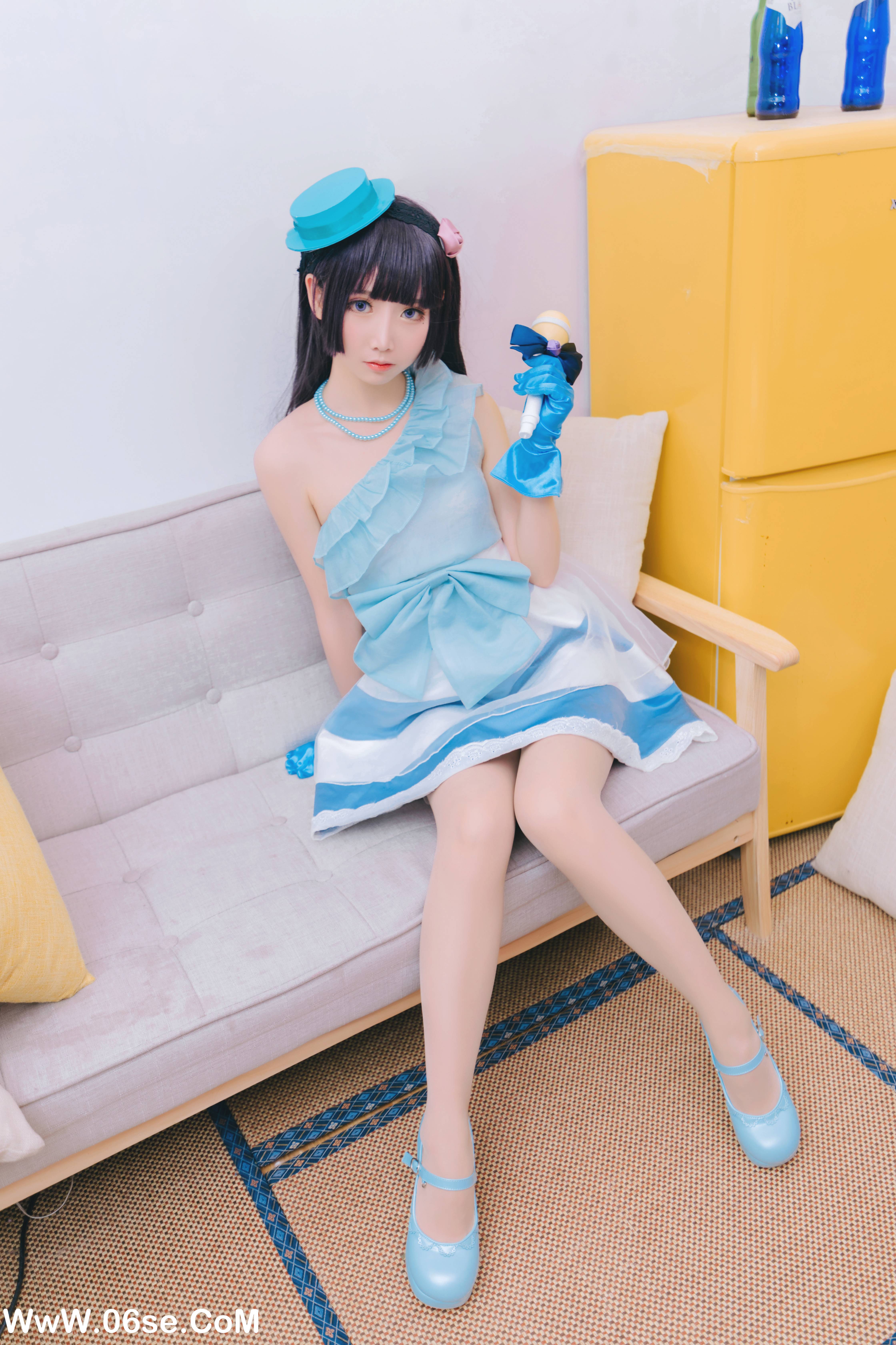 Coser面饼仙儿 NO.018 - 黑猫打歌服[12P128M]-六色网