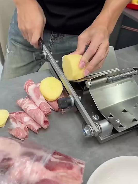 经常做饭必备！切肉机轻松搞定冻肉，切菜切肉超方便