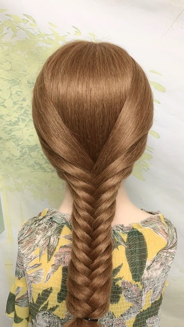 鱼骨辫详细编发慢教程