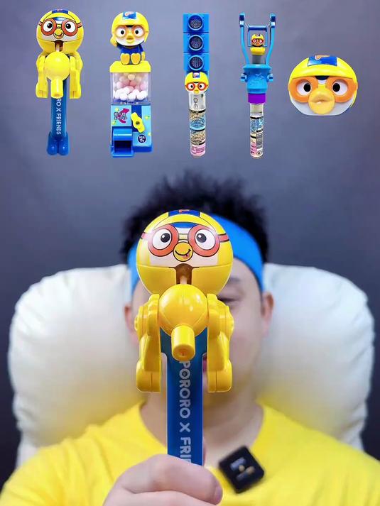 沉浸式吃小企鹅啵乐乐系列零食!