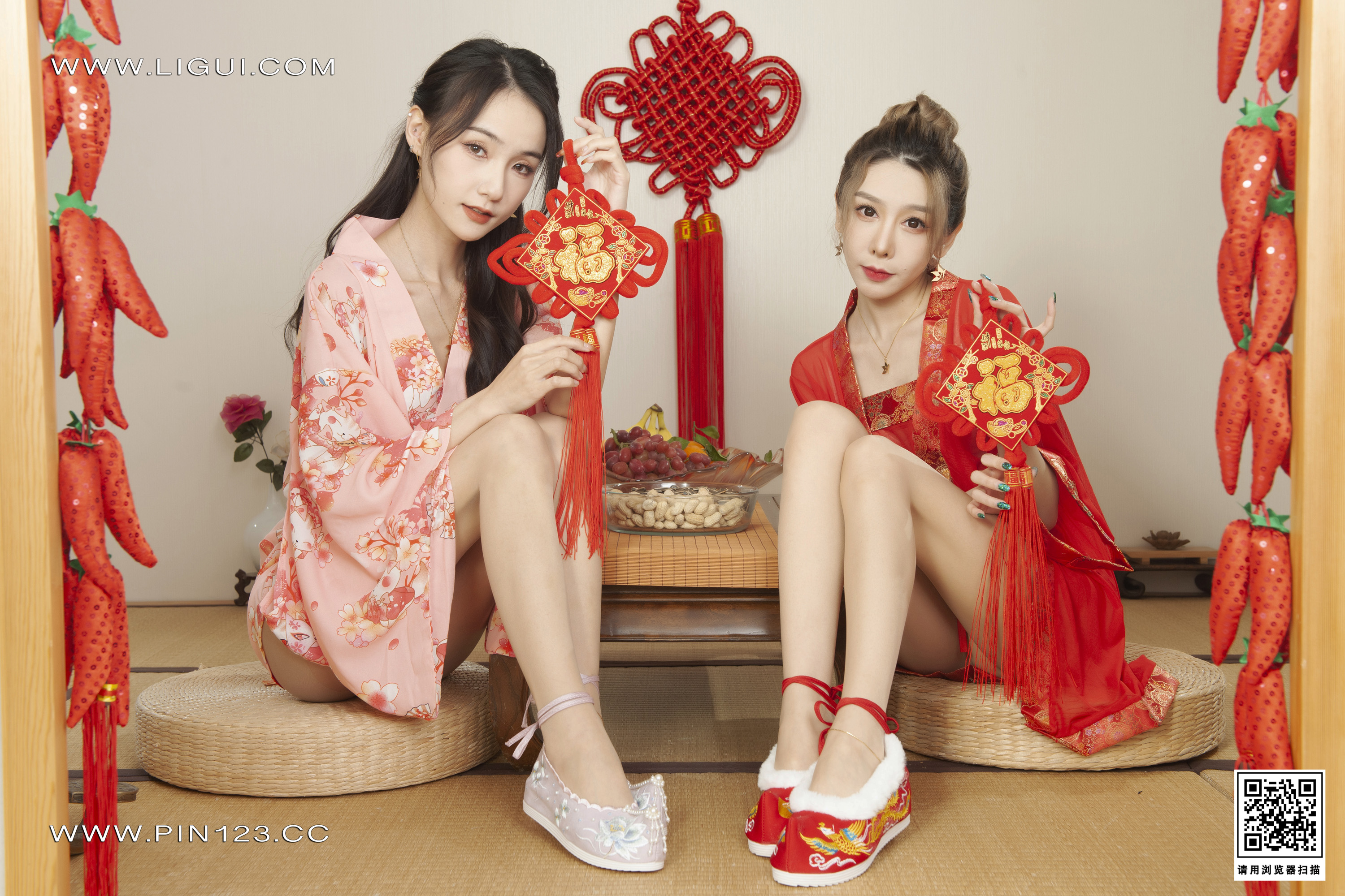 图片[2]-[Ligui丽柜] 2023.01.19 《花足迎春》上 兔子＆心心-六色网