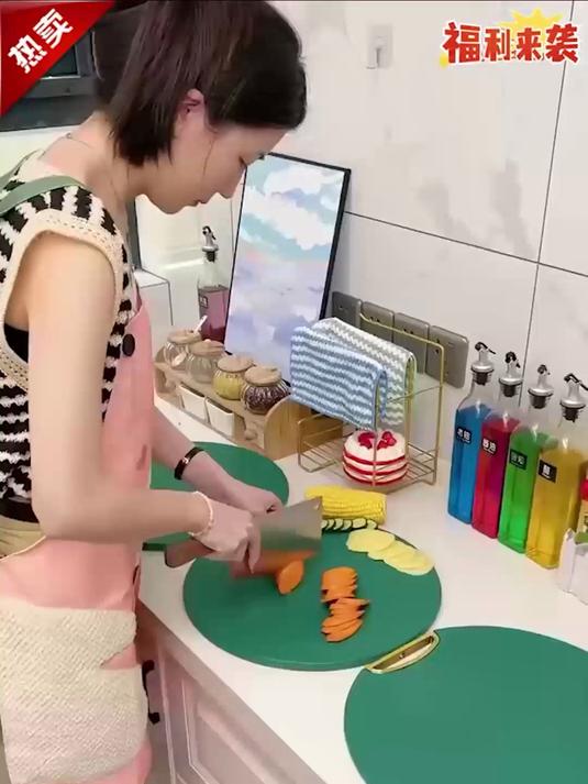 不变形圆形菜墩!可立可挂双面可用,防霉防裂超靠谱