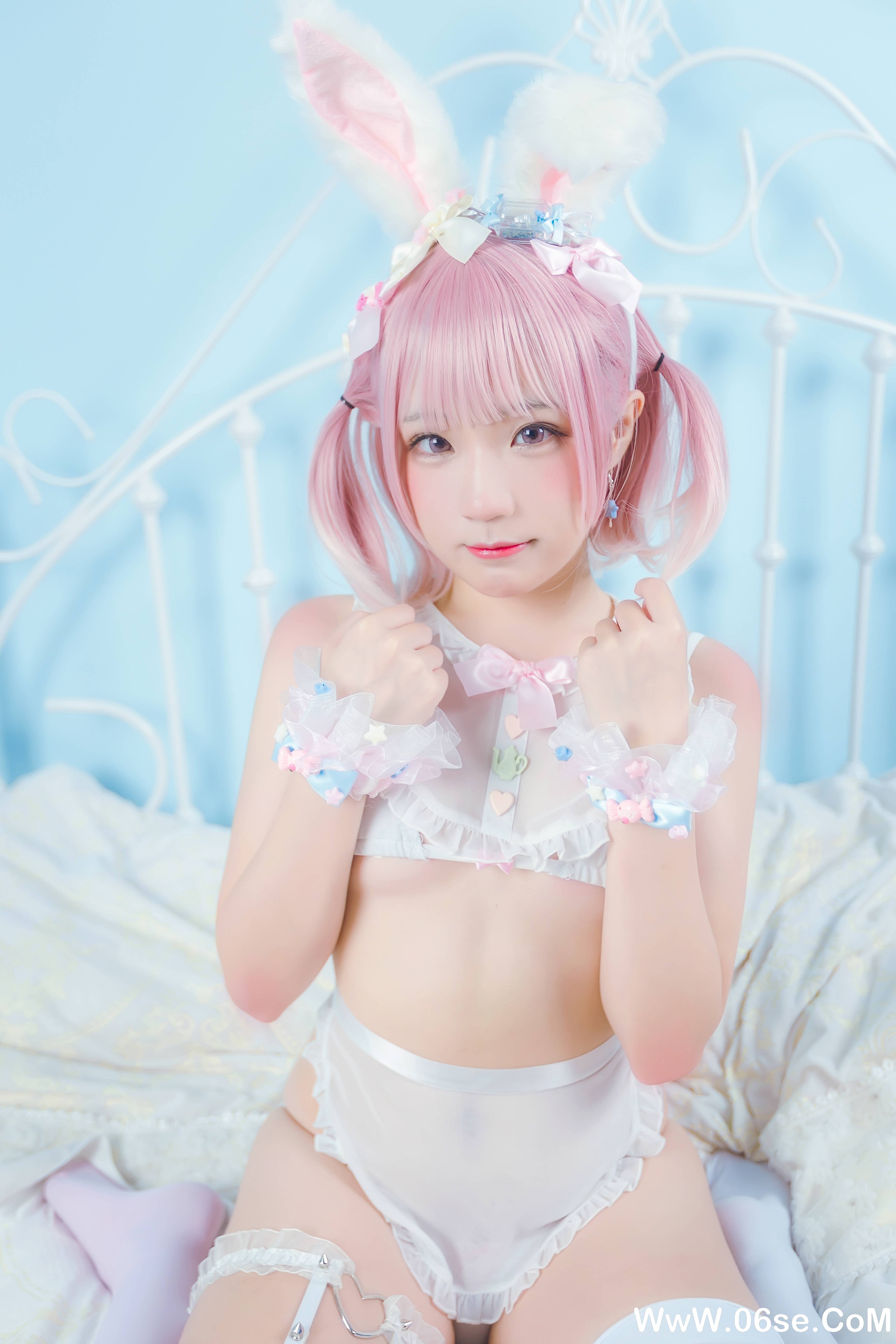 图片[16]-Mime弥美 NO.005 – 白粉色兔女郎[30P201M]-六色网