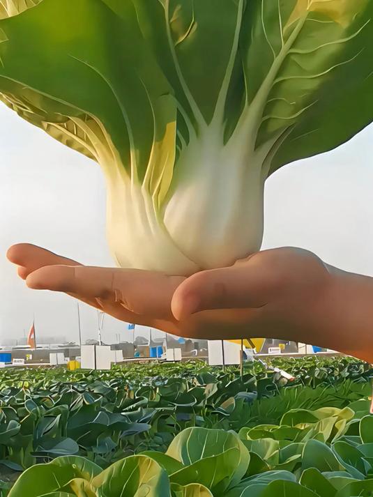 它叫白梗上海青。它的特点是白色的菜梗!