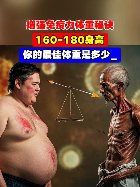 增强免疫力体重秘诀,160-180身高,你的最佳体重是多少_