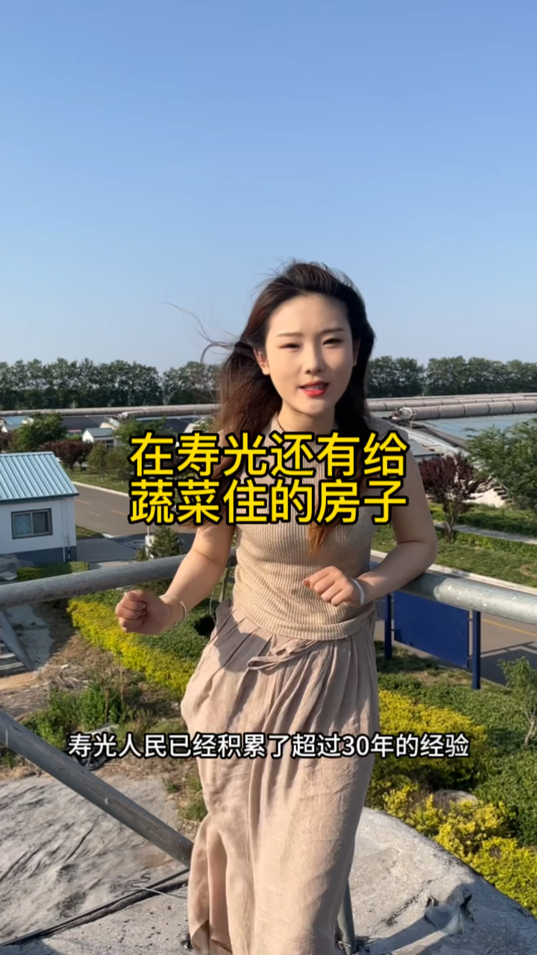 寿光有两种房子 半透明屋顶的是冬暖式蔬菜大棚