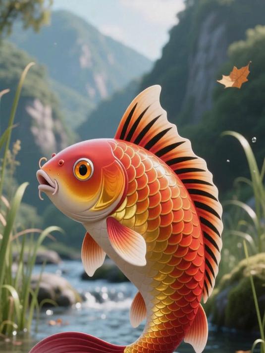 动漫少儿：溪水载着梦想，小鱼游向广阔海洋