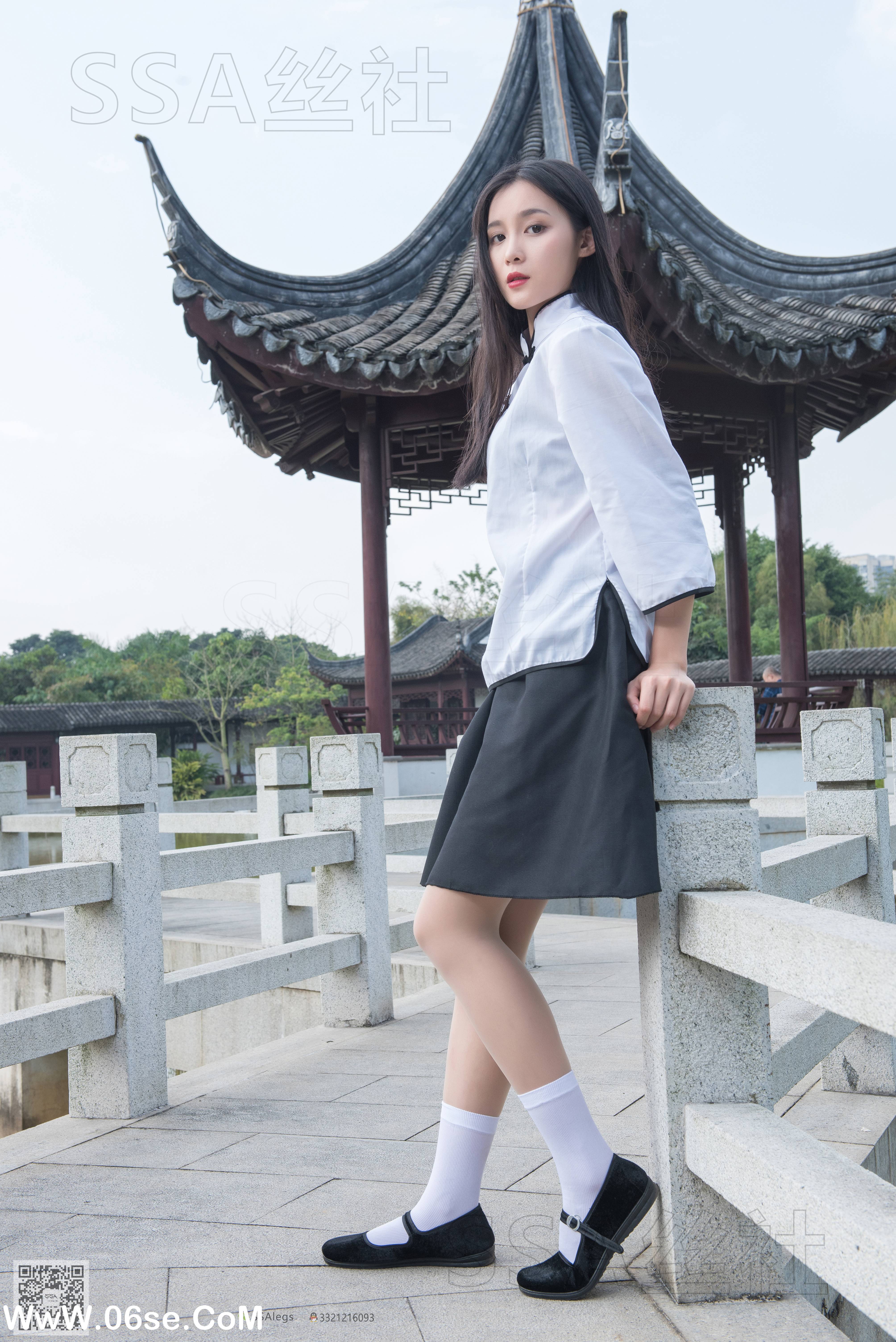 图片[41]-[SSA丝社] NO.068 君君 民国学妹肉丝白袜[120P1.85G]-六色网