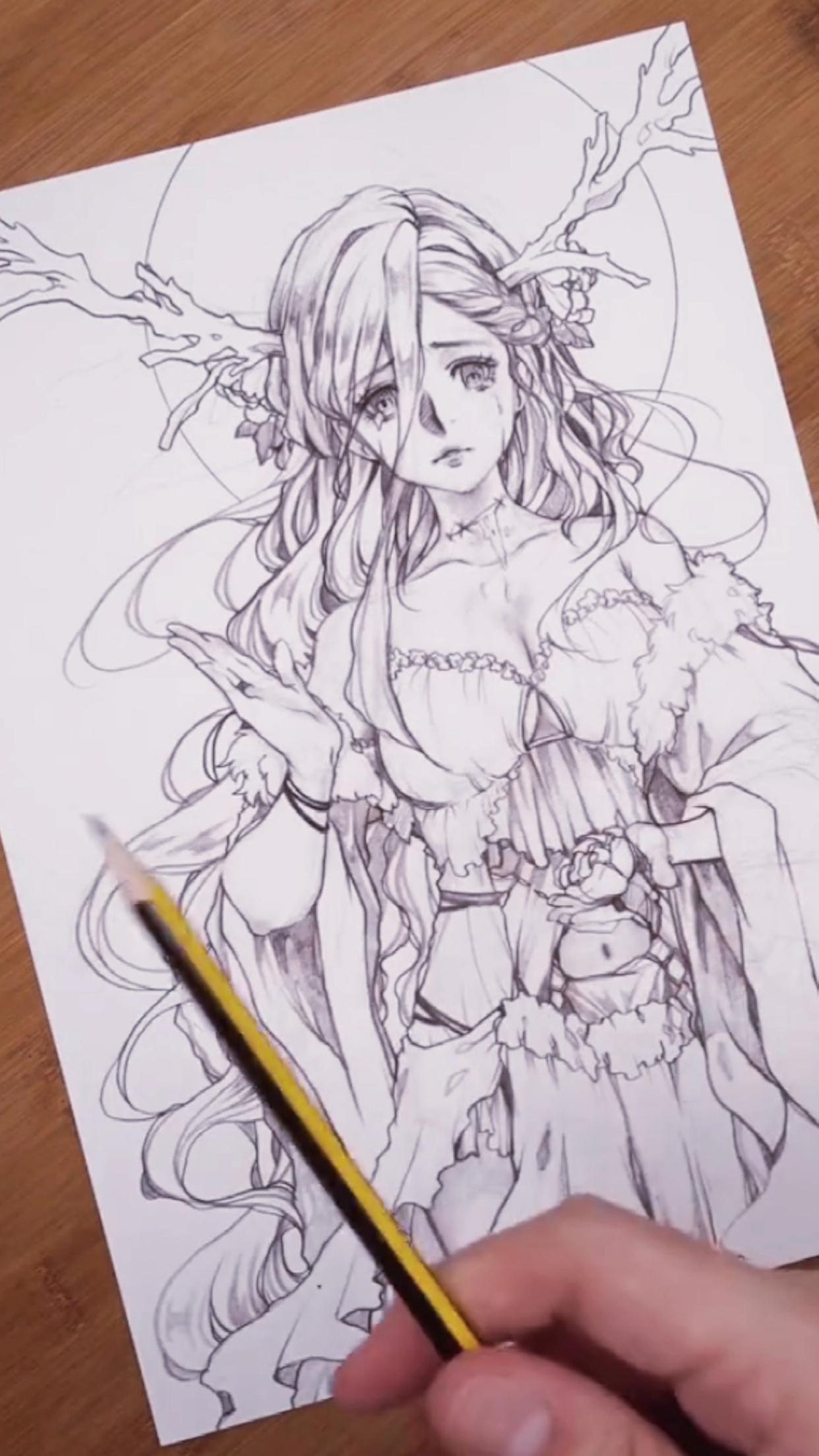 每日一画手绘漫画人物吧画素描