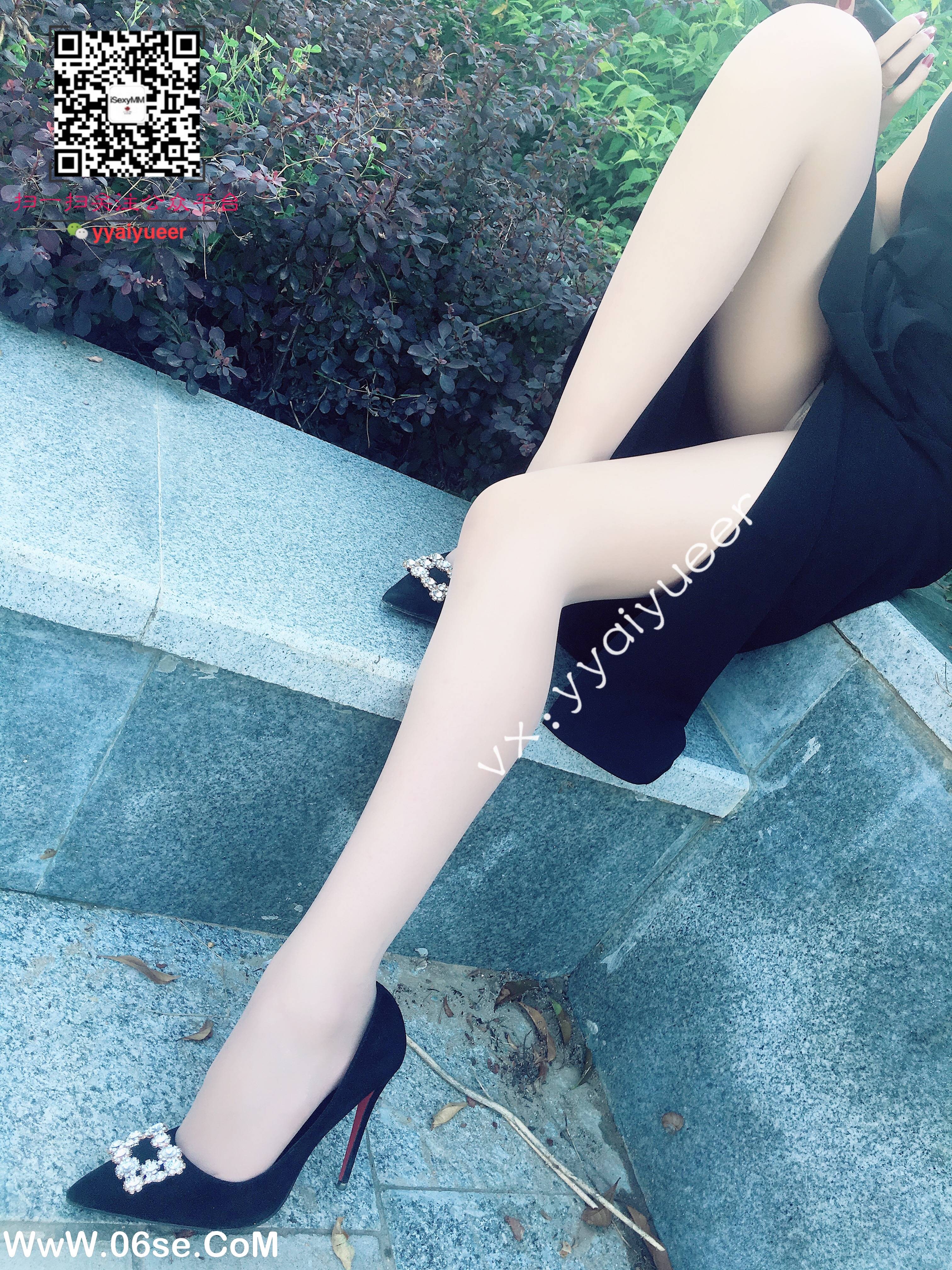 图片[21]-丝月神 NO.001 方扣黑高跟肉丝街拍[57P168M]-六色网