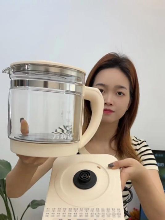 卖爆了！2025新款多功能养生壶 高硼硅玻璃恒温煮茶壶2L电热水壶