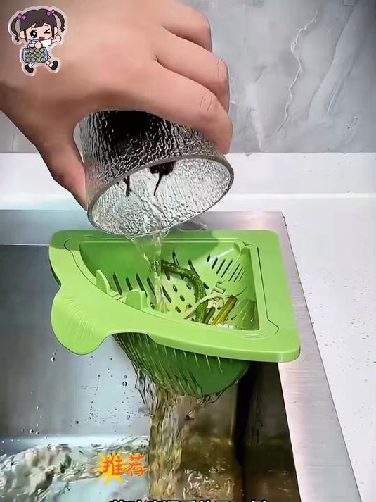 剩饭残渣就能用它过滤，再也不用手抠残渣，不用担心会堵住下水道
