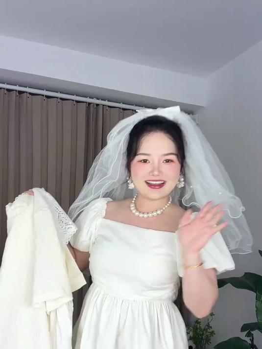 148斤 all white白裙白月光连衣裙穿搭