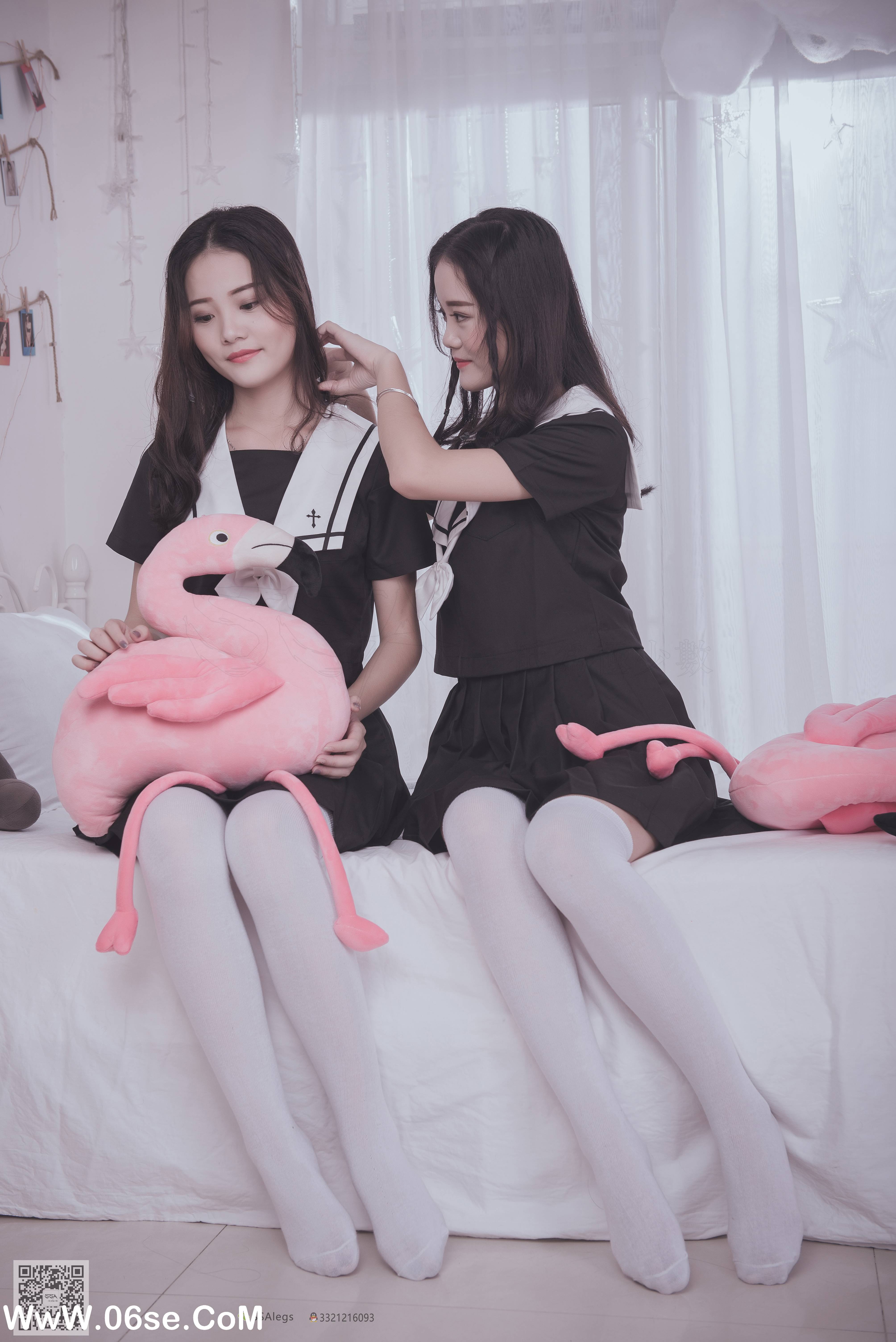 图片[10]-[SSA丝社] NO.028 青青姐妹 姐妹花的JK情[85P928M]-六色网
